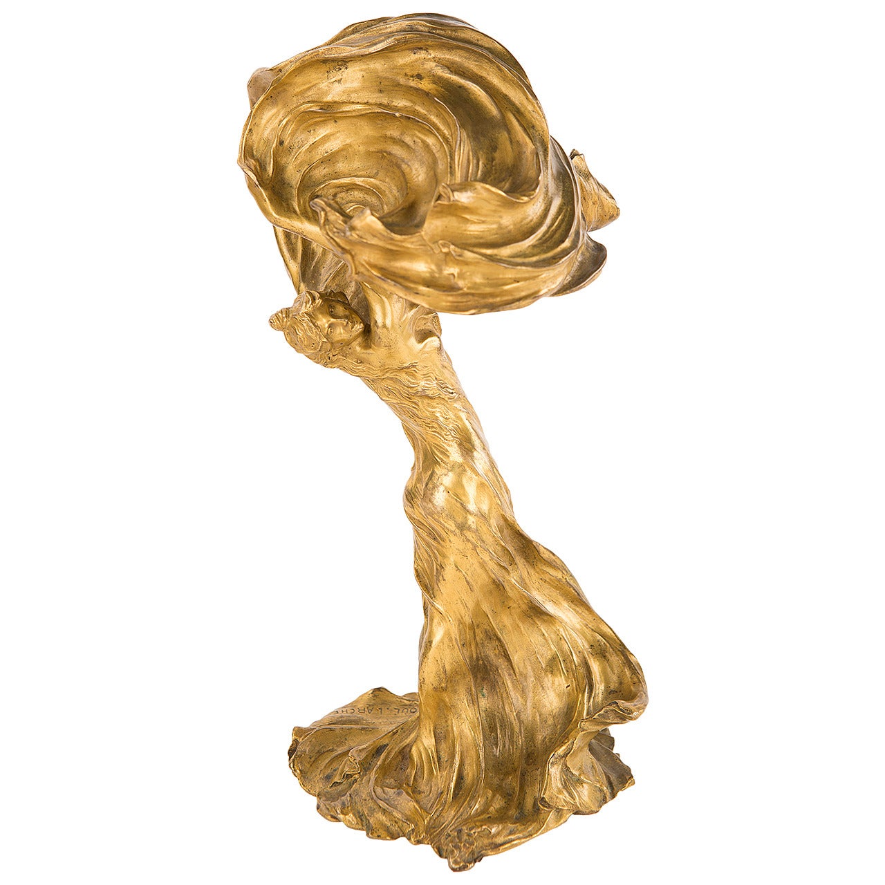 "Loïe Fuller" Art Nouveau Table Lamp by François-Raoul Larche