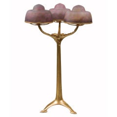 French Art Nouveau Table Lamp by, Louis Majorelle & Daum Freres