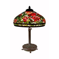 Vintage American art Nouveau "Peony" Table Lamp by, Tiffany Studios