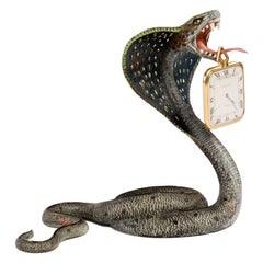 Vienna Bronze Cobra Pocket Watch Holder by, Franz Bergman