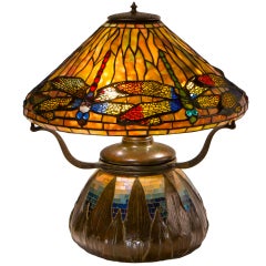 Antique Tiffany Studios Dragonfly Table Lamp