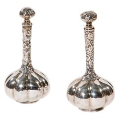 A Pair of Art Nouveau Sterling Silver Perfumes