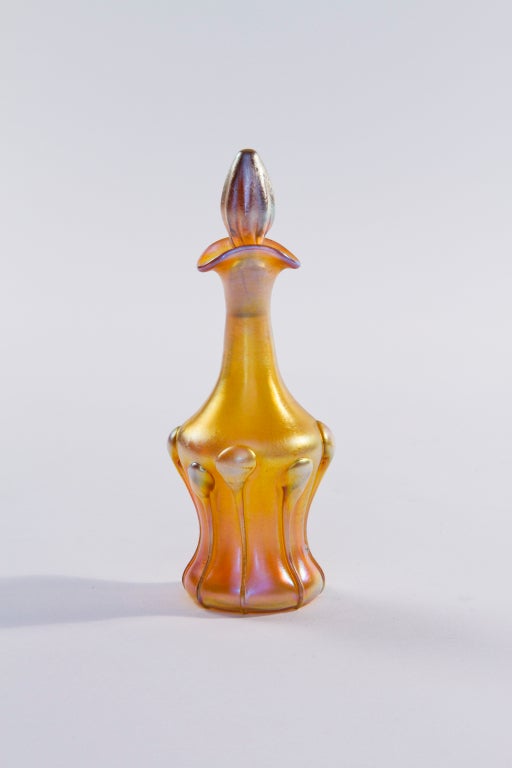 Tiffany Favrile Applied Tadpole Perfume Bottle