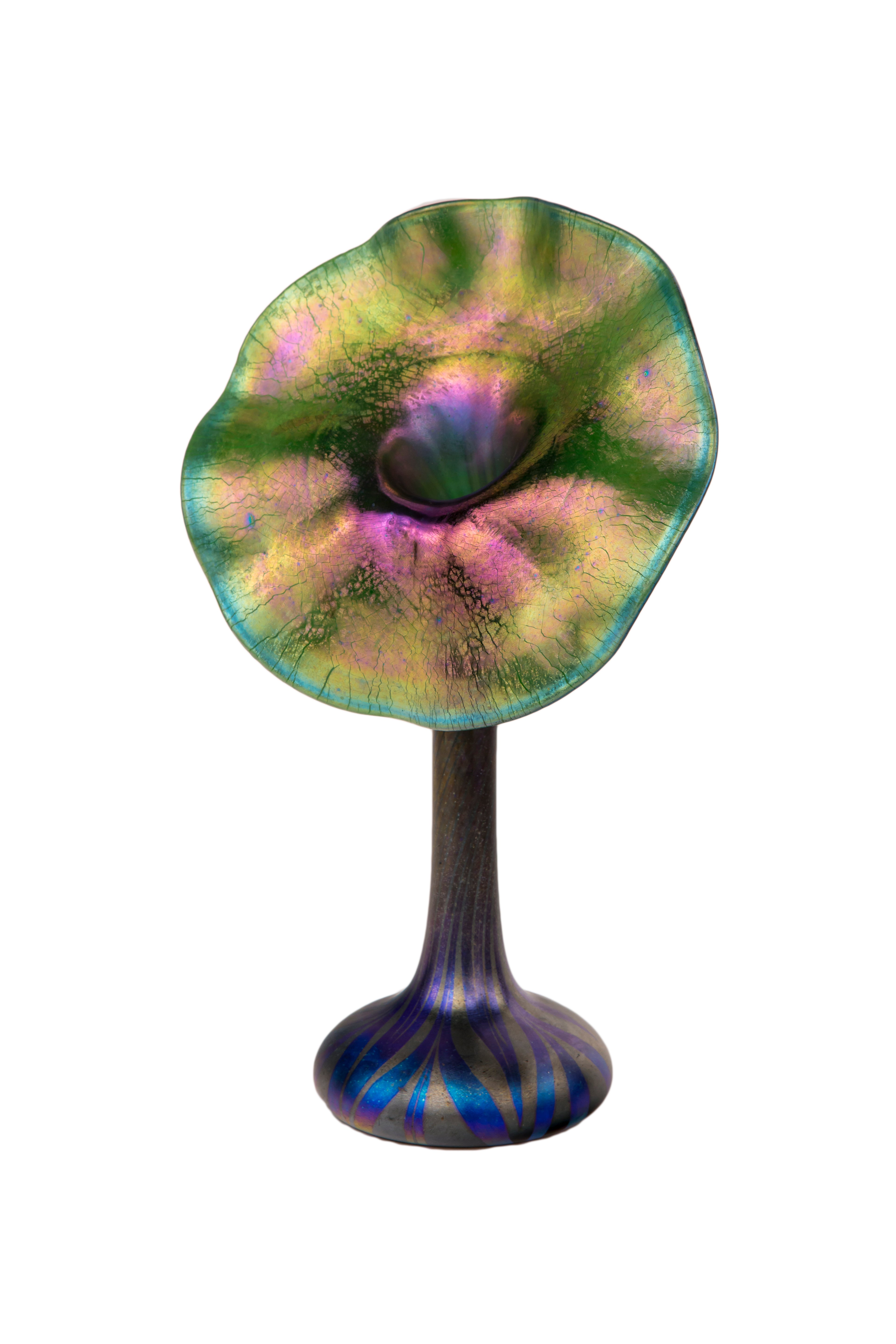A Decorated "Jack-in-the-Pulpit" Vase