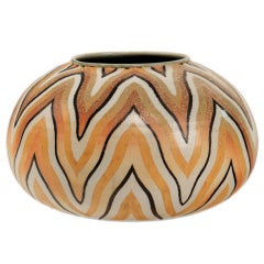 Vase décoratif en céramique de style Art déco:: Douglas Breitbart