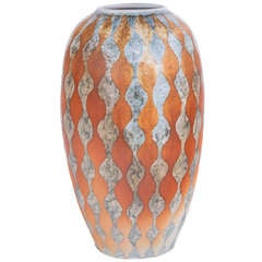 Vase décoratif en céramique « Ribbon » de style Art Déco par Douglas Breitbart