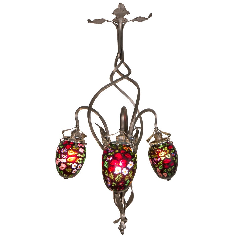 A Continental Art Nouveau Chandelier