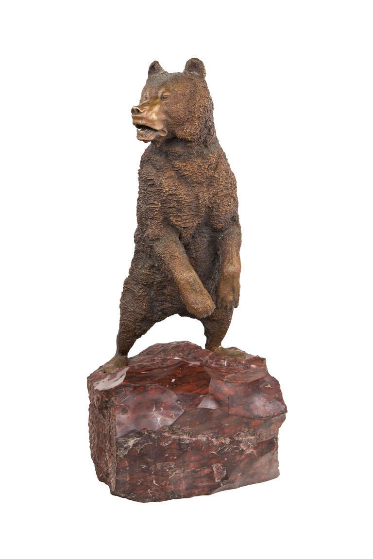19th Century Russian Bronze Model of a Bear
