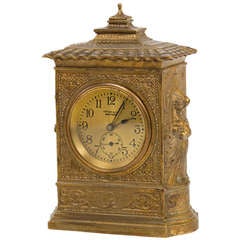Antique Tiffany Studios Spanish Pattern Desk Clock