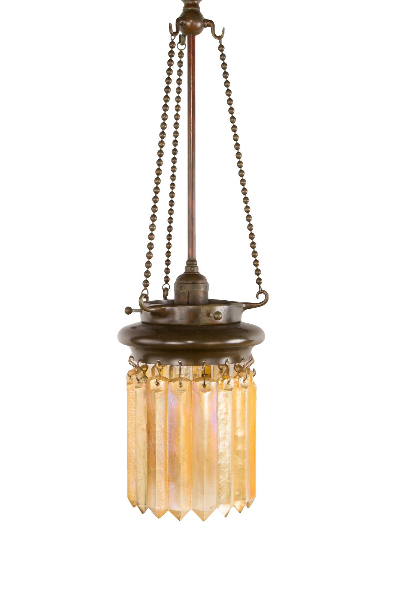Pair of Art Nouveau "Moorish Prism" Pendants by Tiffany Studios
