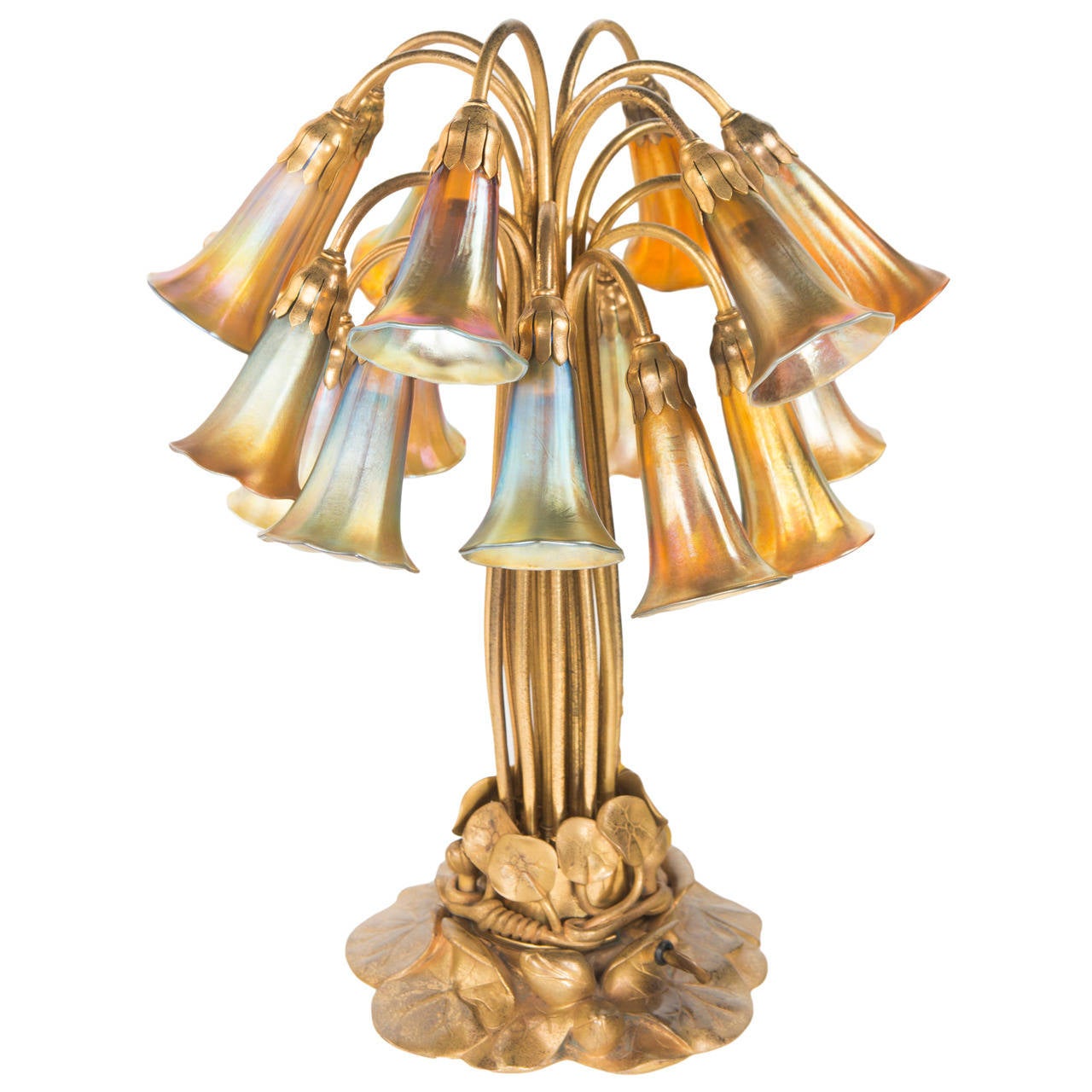 "EighteenLight Lily" Table Lamp by Tiffany Studios For Sale at 1stdibs