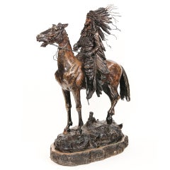 Indian Chief on Horseback by Carl Kauba