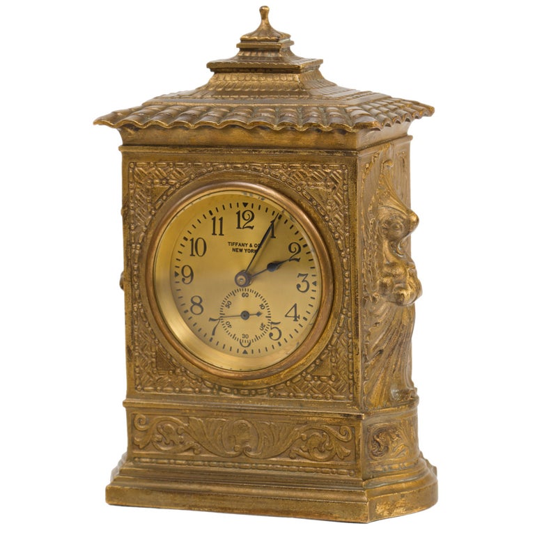 Tiffany Studios Spanish Pattern Mantle Clock at 1stDibs