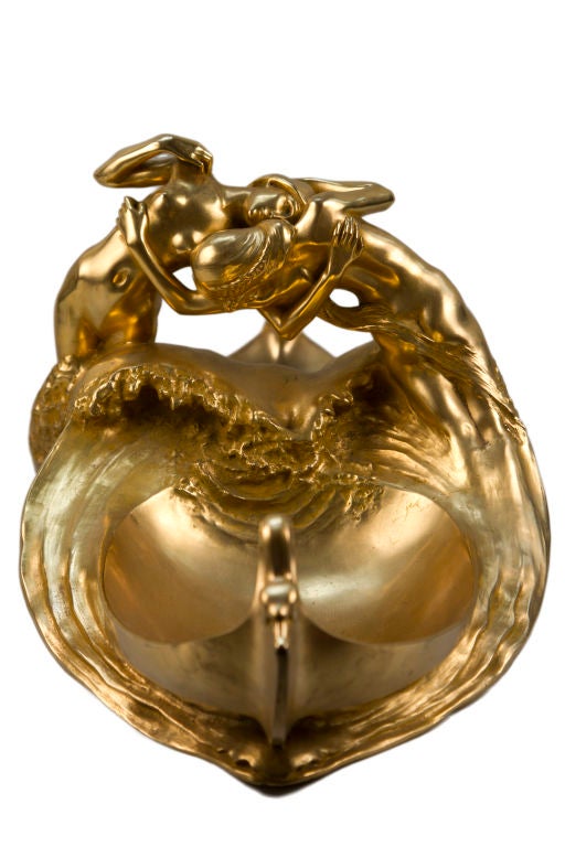 Gilt A French Art Nouveau Bronze 