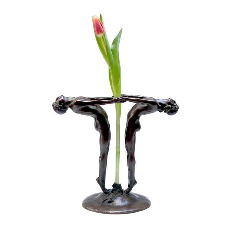 "Flower Holder" Sculptural Vase by, Maude Sherwood Jewett