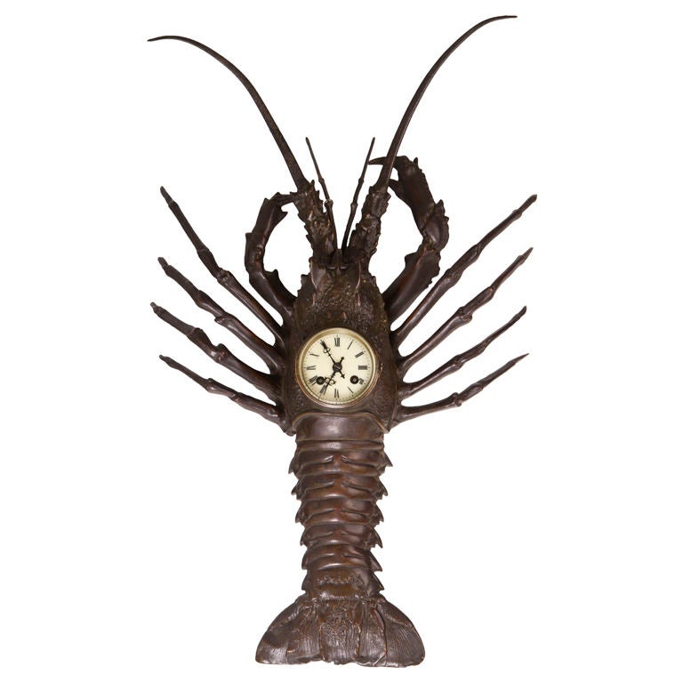 Continental Bronze Lobster Wall Clock