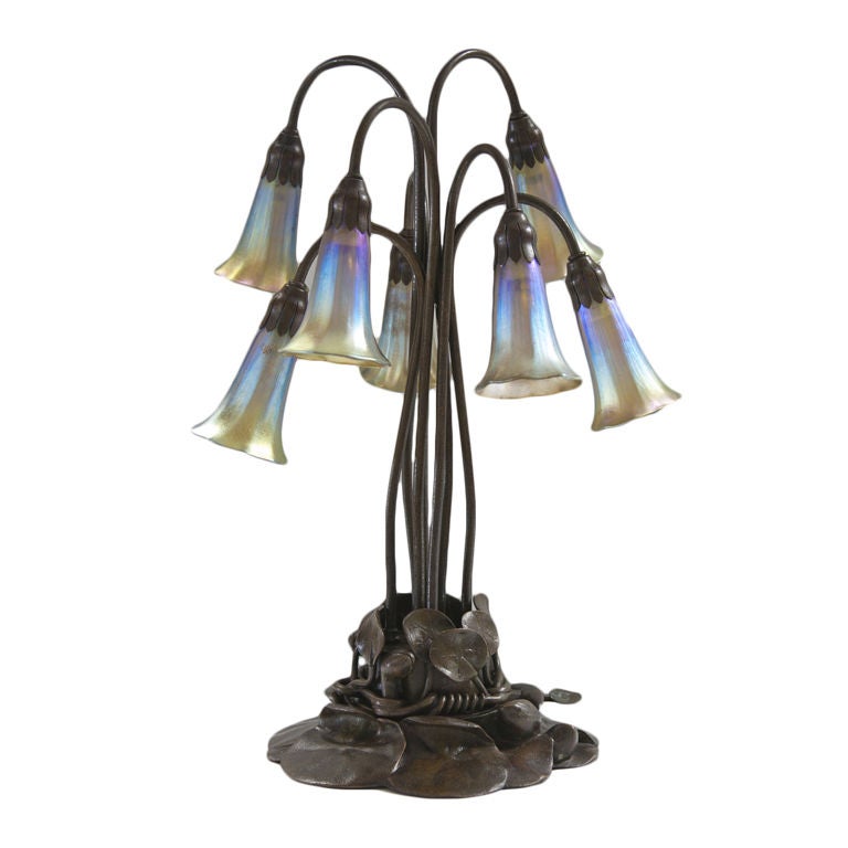 Tiffany Studios Seven Light Lily Table Lamp