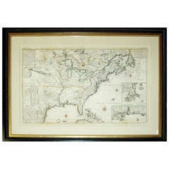 A Rare Large Scale Eighteenth Century Wall Map of North America