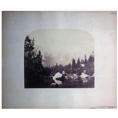 Carleton Watkins Albumen "Down the Valley. Yosemite"