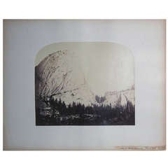Carleton Watkins' Albumen "mount Broderick. Nevada Falls"