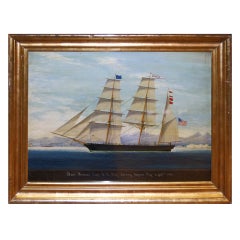 Bark Mimosa Capt SC King Entering Smyrna Bay 3 April 1856