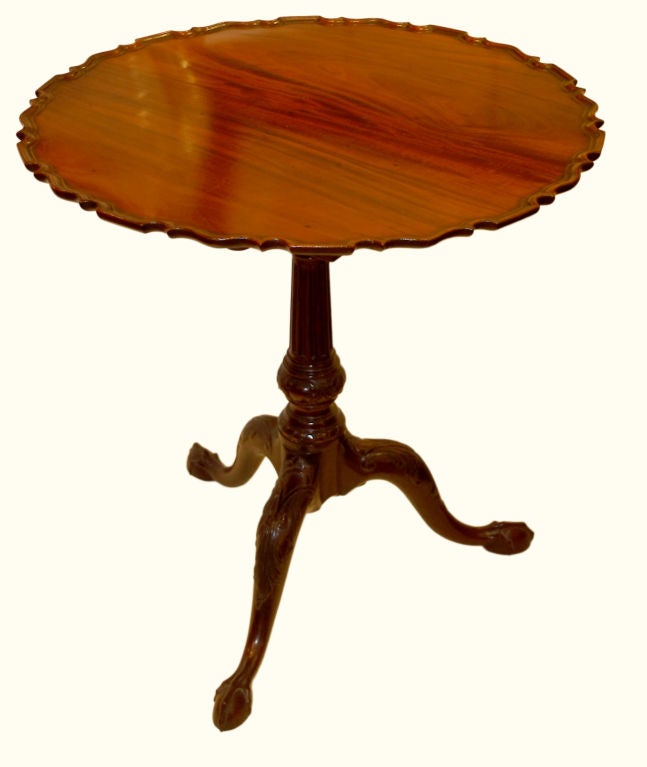 Chippendale Carved Walnut Tea Table For Sale 1