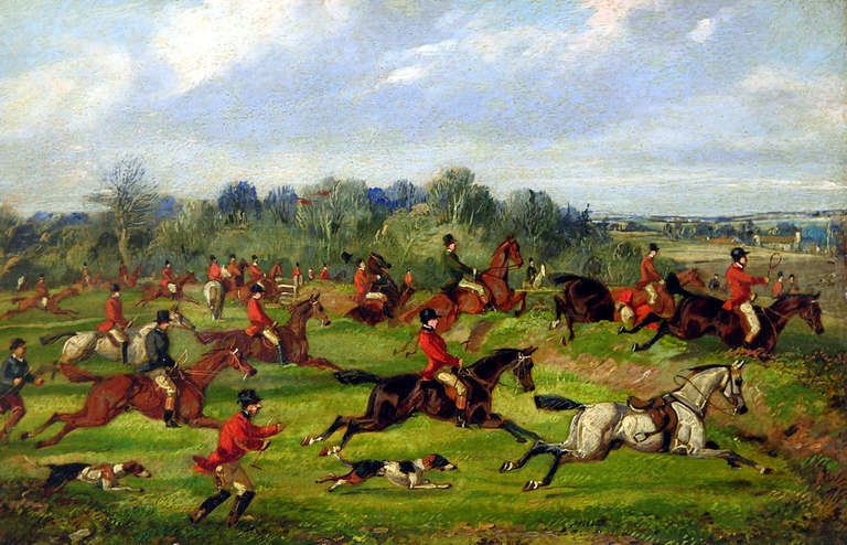 Set of Hunting Scenes by Acclaimed Sporting Painter Samuel Alken Jnr. In Good Condition For Sale In New York, NY