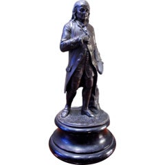 Handsome 19th century Bronze Statue of Benjamin Franklin
