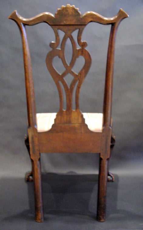 Chippendale Carved Walnut Side Chair 1