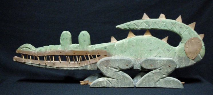 American Carved and Painted Folk Art Aliigator
