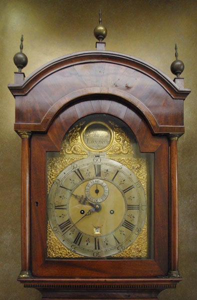 George III Inlaid Mahogany Long Case Clock