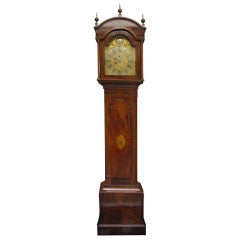 George III Inlaid Mahogany Long Case Clock