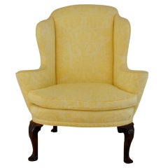 A George I Walnut Wing Armchair