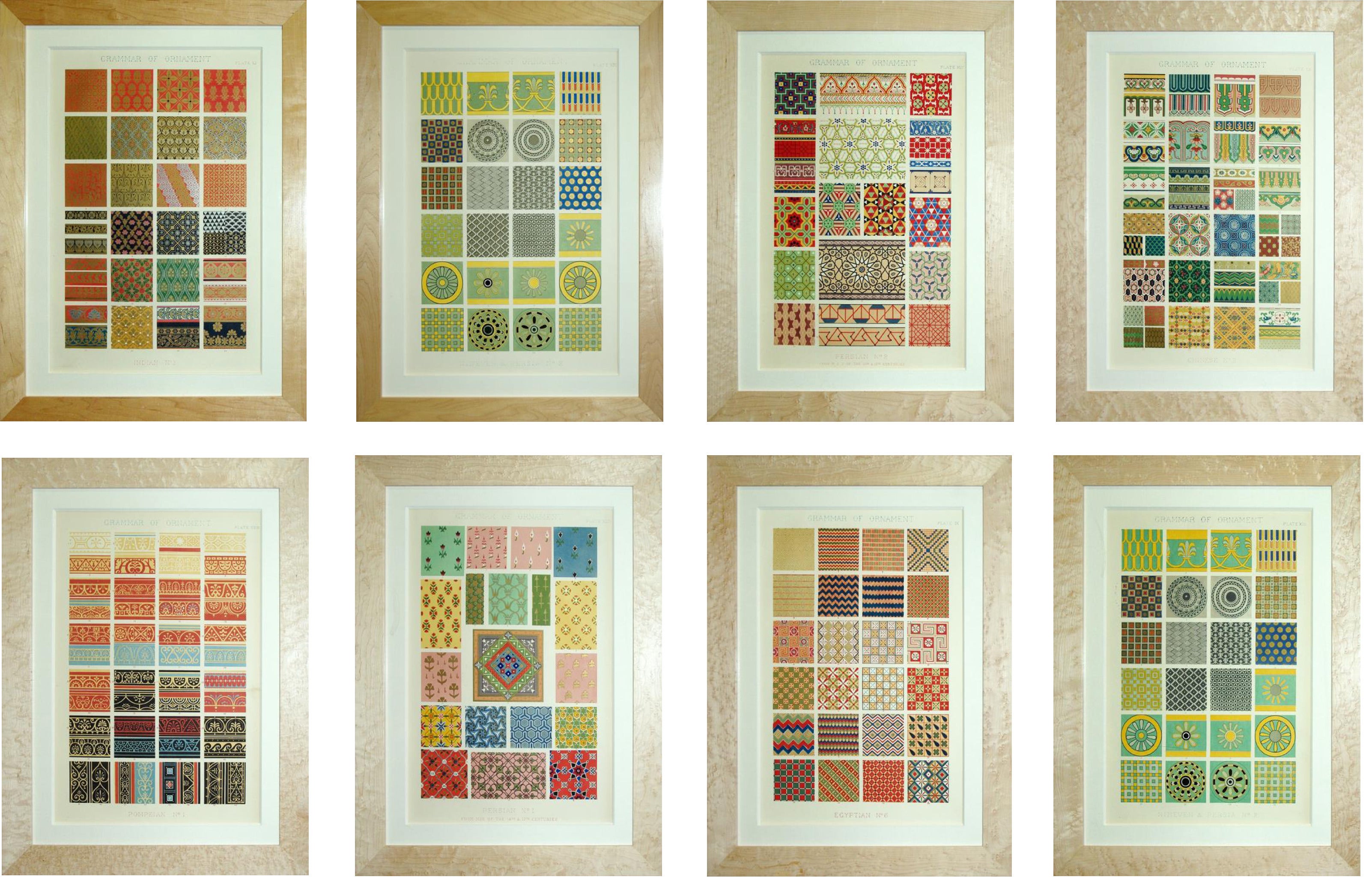 Eight Owen Jones Chromolithographs from The Grammar of Ornament For Sale