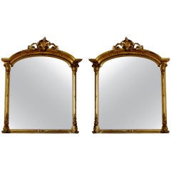 A Pair of American Victorian Gilt Pier Mirrors