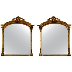 A Pair of American Victorian Gilt Pier Mirrors