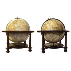 John Senex Pair of Terrestrial and Celestial Globes