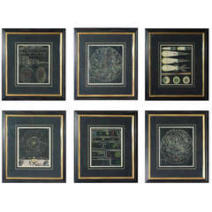 Set of Six Asa Smith Celestial Woodblock Prints