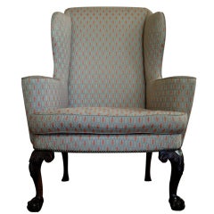 A George II Walnut Wing Armchair