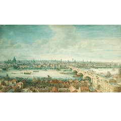 View of the River Thames with Blackfriars Bridge... London