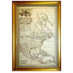18th Century Wall Map of North America