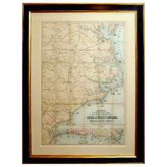 Antique Wall Map of North Carolina