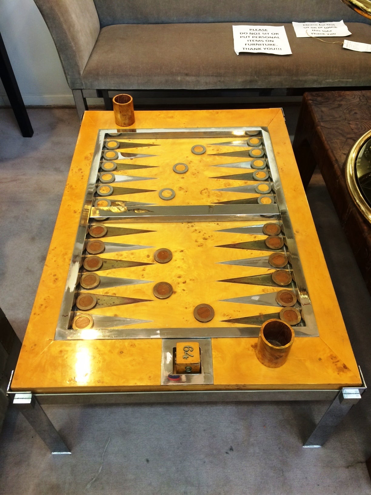 Midcentury Backgammon Table by Tommaso Barbi 3