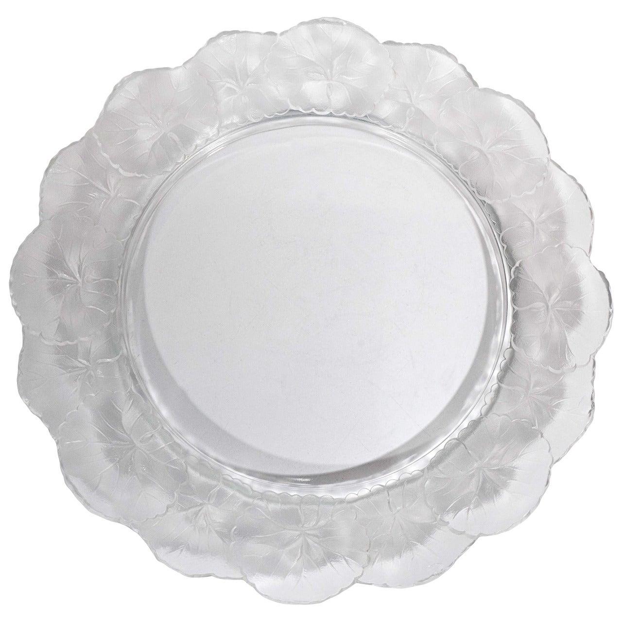 Lalique French Crystal Honfleur Bowl and Dish