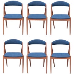 Set of 6 Mid-Century Dining Chairs by Kai Kristiansen