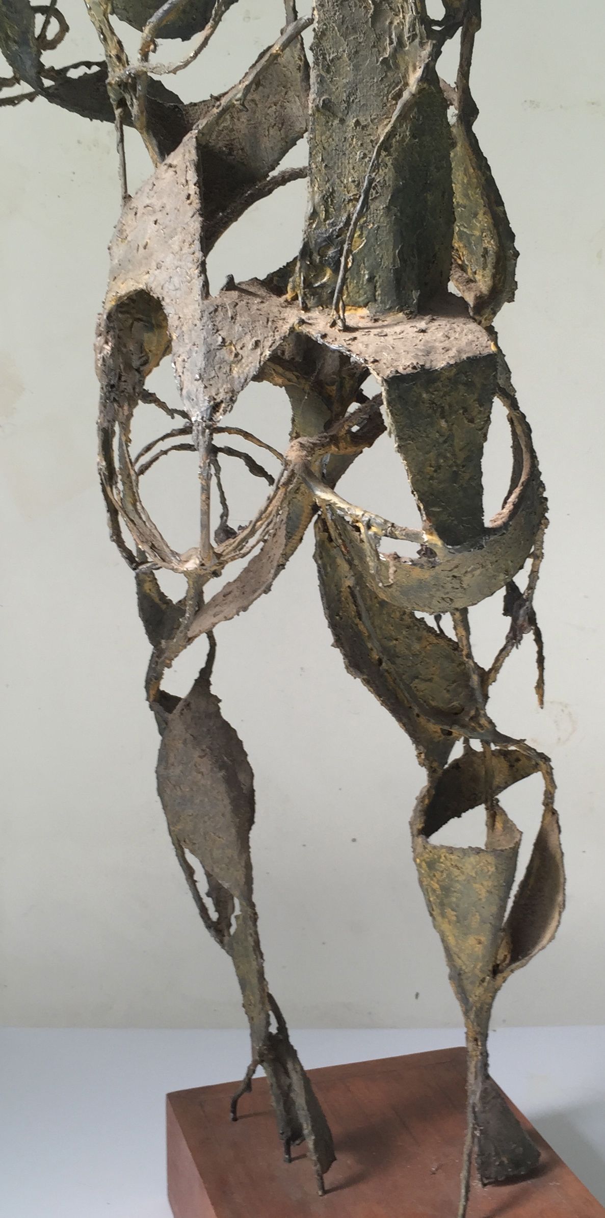 20th Century Brutalist Iron Sculpture of a Female Figure