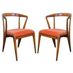 A Midcentury Pair of Bertha Schaefor Chairs