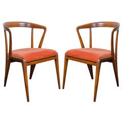 A Midcentury Pair of Bertha Schaefor Chairs