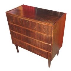 Mid Century Danish Rosewood Chest with Pullout Mirror
