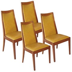 Set of 4 Mid-Century Walnut Dining Chairs